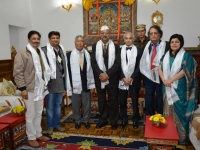 Visiting VTT Team Members from UK, Scotland and Kolkata along with Rotary Club of Gangtok members with Honorable Governor of Sikkim Shri Shriniwas Patil at Raj Bhawan, Gangtok