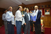 Rotarians Presenting 4-way Test To The Hon Ble Governor Government Of Sikkim